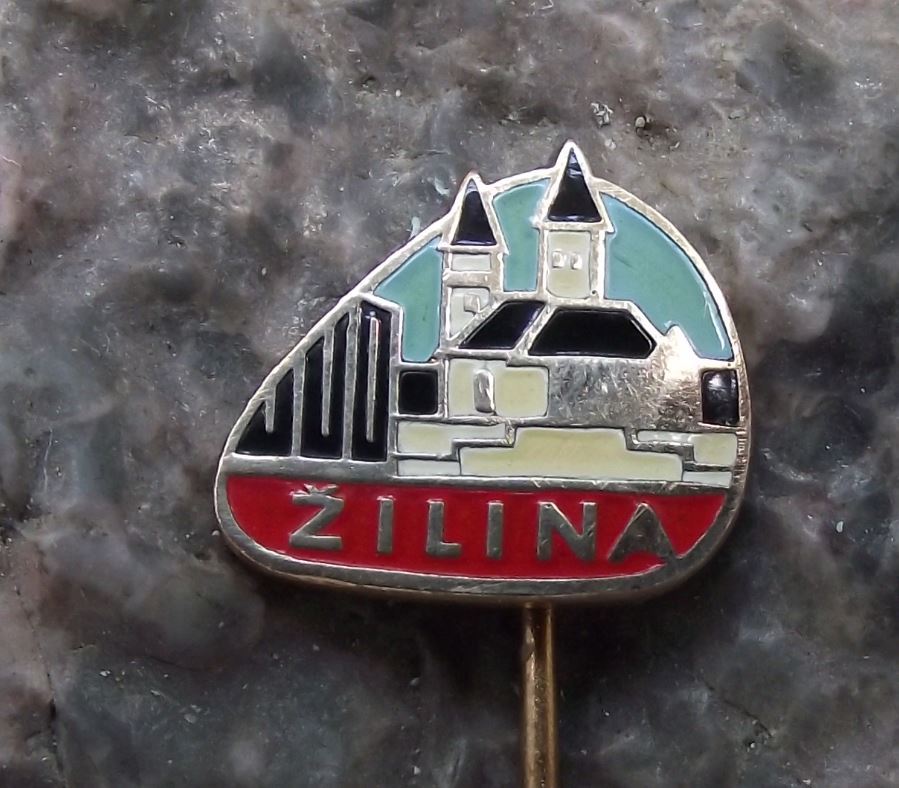 Antique Zilina Sillein Budatin Castle Czech Tourist Souvenier Pin Badge - Badgecrazy
