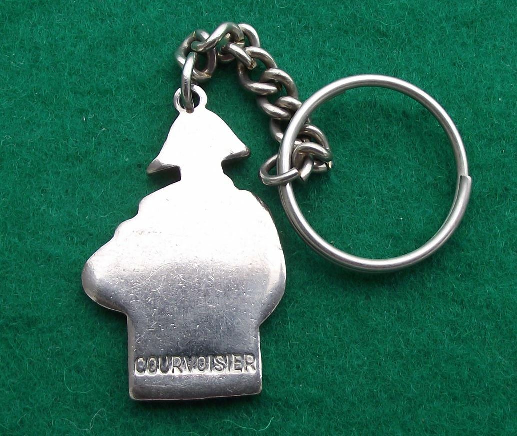Vintage Courvoisier Finest French Cognac Napoleon France Keychain Key Ring - Badgecrazy