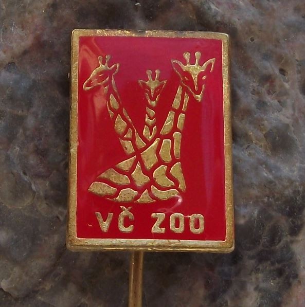 Giraffe Herd Necks Heads Safari Park Dvur Kralove Czech Zoo Visitors Pin Badge - Badgecrazy