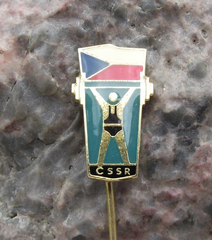 Czechoslovakia CSSR Czech Power Weight Lifting Association Members Pin Badge - Badgecrazy