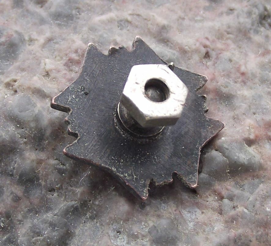Antique Vintage Bronze Veterans of Foreign Wars USA Screw Back Cross Pin Badge - Badgecrazy