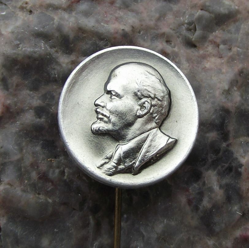 Vintage Vladimir Lenin Soviet Union Russian Premier Communist Leader Pin Badge - Badgecrazy