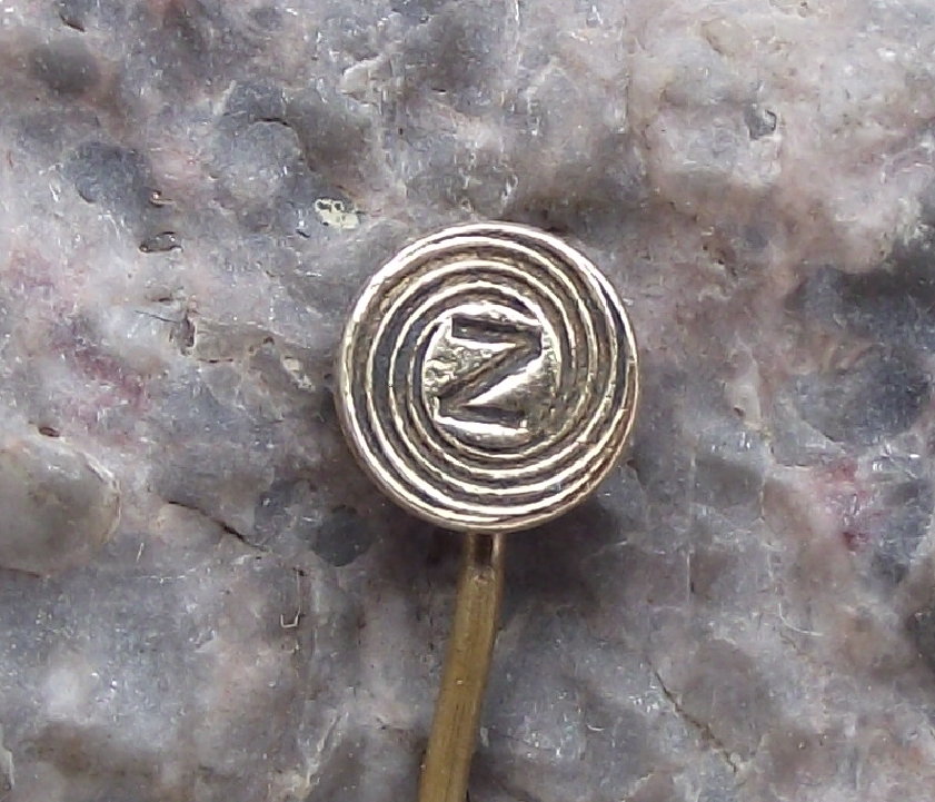Ceska Zbrojovka Czech Guns CZ Weapons Factory Metal Spiral Logo Pin Badge - Badgecrazy