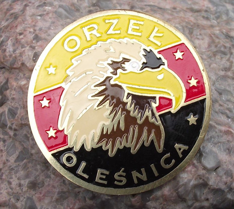Vintage Orzel Eagle Olesnica Football Club Poland Polish Pin Badge - Badgecrazy