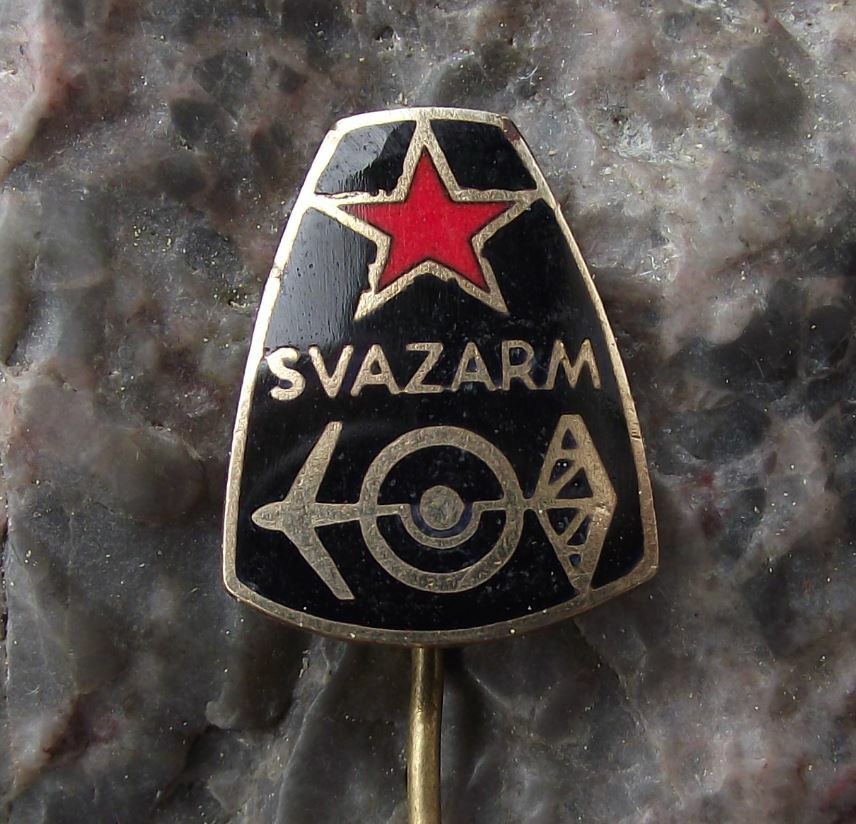 Vintage Svazarm Czechoslovakia Military Cold War Army Reserve Members Pin Badge - Badgecrazy