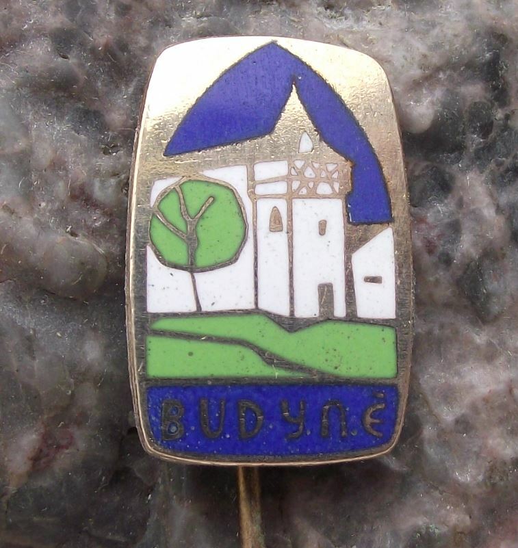 Antique Budyne Czechoslovakia Village Tourist Souvenier Pin Badge - Badgecrazy