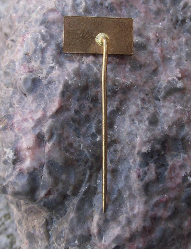 Antique Bohemian Garnet Czech Gemstone Jewellery Company Advertising Pin Badge - Badgecrazy