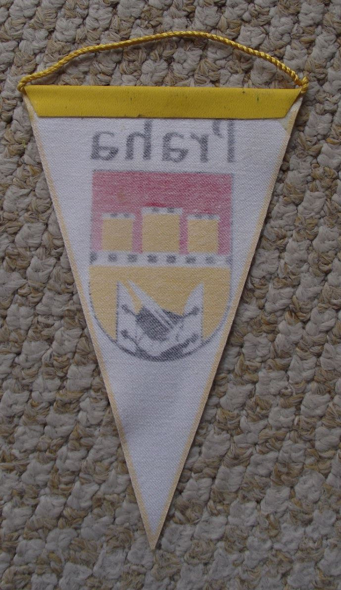 Vintage Official Prague Prag Praha Crest Coat of Arms Heraldic Pennant Flag - Badgecrazy