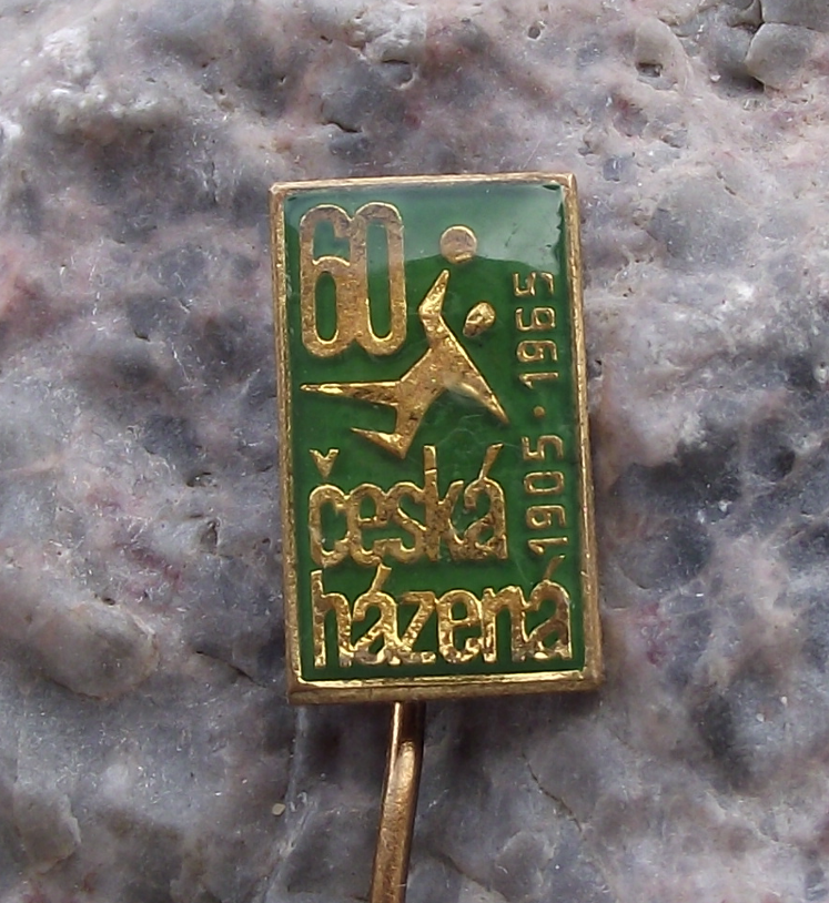 1965 Czechoslovakia Handball Association Union 60th Anniversary Sports Pin Badge - Badgecrazy