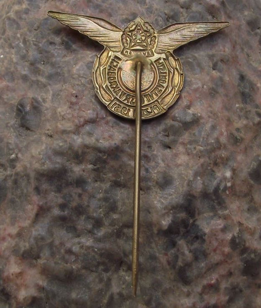 1961 Aircraft Aerobatics Stunt Aircraft Championships Svazarm Army Pin Badge - Badgecrazy