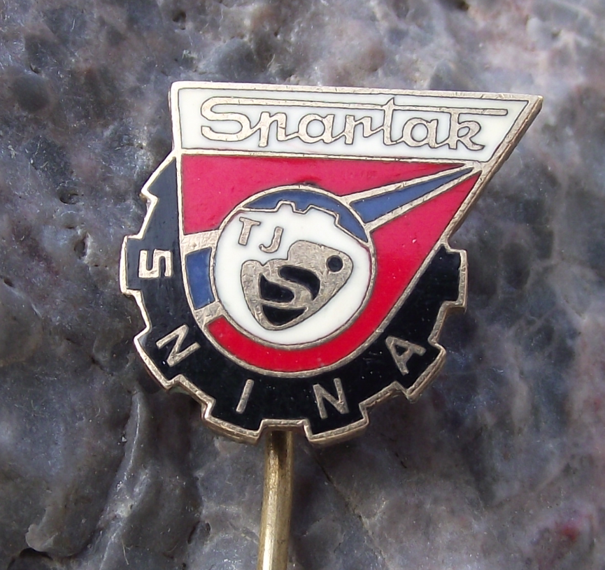 Antique MFK TJ Spartak Snina Czechoslovakia Football Soccer Club Fan Pin Badge - Badgecrazy