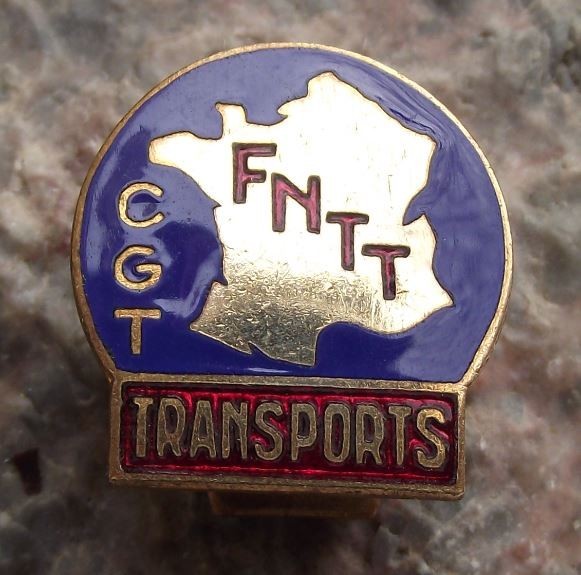 1950s CGT FNTT Transports Confederation Generale Travail Trade Union Buttonhole