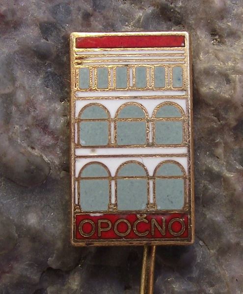 Opocno Castle Renaissance Style Architecture Arched Courtyard Tourist Pin Badge - Badgecrazy