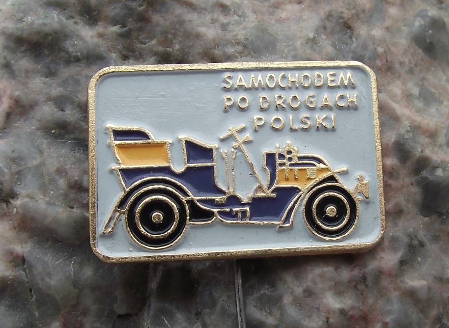Antique Poland Veteran Vintage Cars Polish Road Driving Series Pin Badge - Badgecrazy