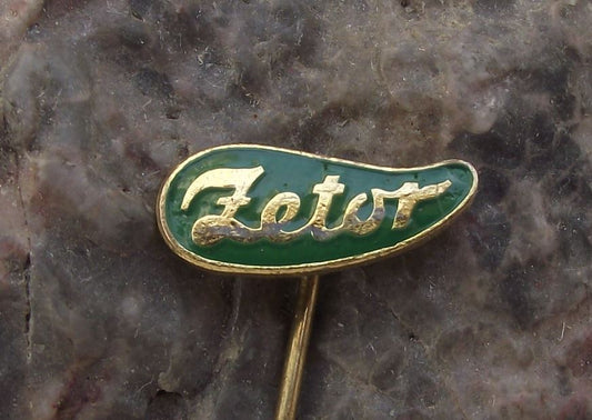 Zetor Farm Tractor Worldwide Agriculture Crop Farming Script Logo Pin Badge