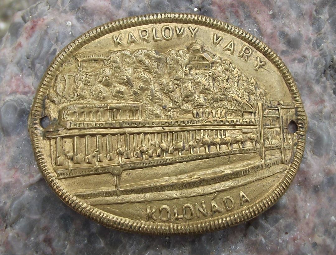 Karlovy Vary Karlsbad Kolonada Colonade Spa Walking Stick Tourist Stocknagel - Badgecrazy