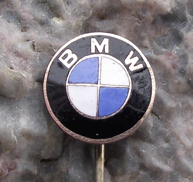 Vintage BMW German Automobile Motorbike Company Logo Car Advertising Pin Badge - Badgecrazy