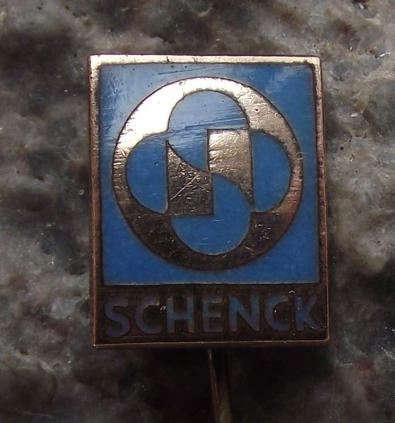 Vintage Schenck Weighing Feeding Screening Technologies Engineering Pin Badge - Badgecrazy