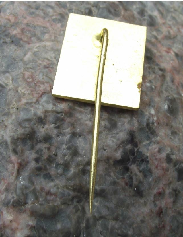 1978 Svazarm Czech Army Reserves III 3rd Military Conference Red Flag Pin Badge - Badgecrazy