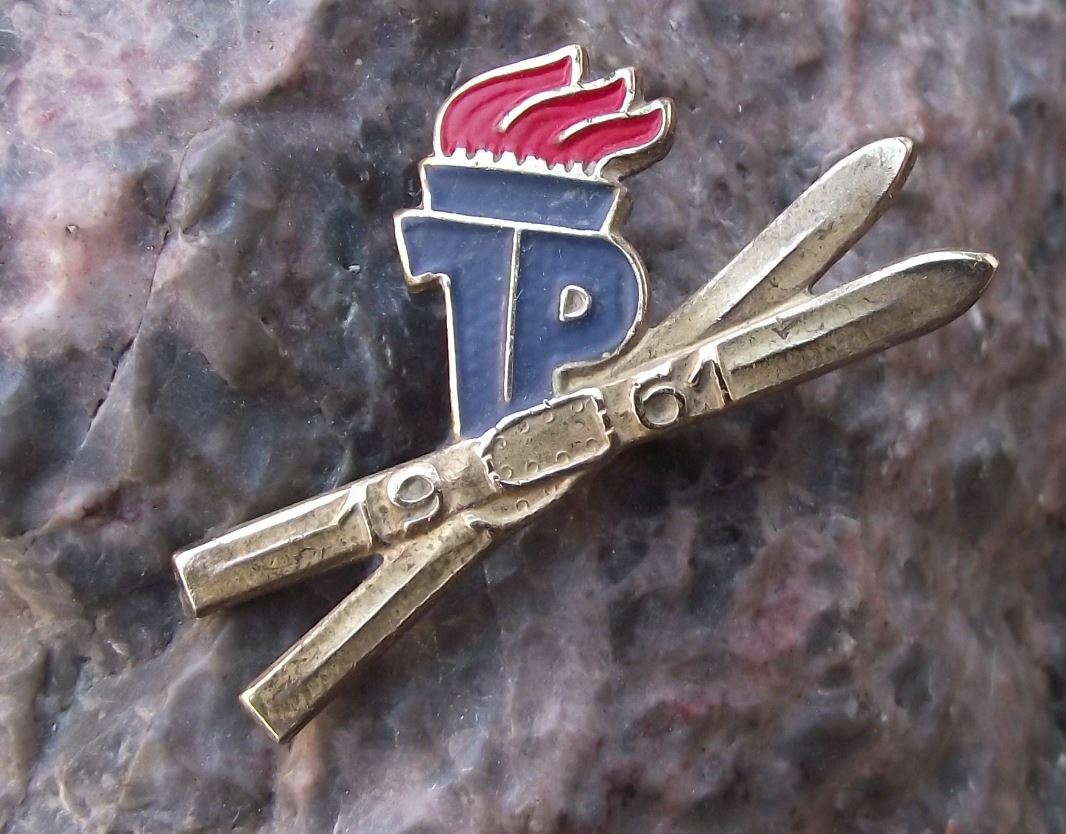 1961 Thalmann Pioneer Organisation Youth Group Winter Ski Skiing Award Pin Badge - Badgecrazy