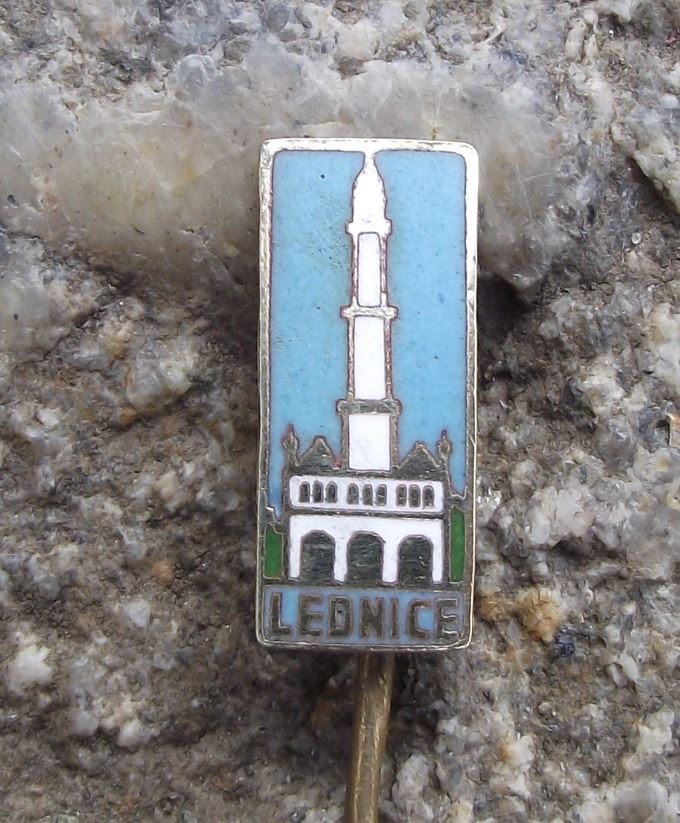 Lednice Eisgrub Palace Minaret Castle Tower Tourist Souvenier Pin Badge - Badgecrazy