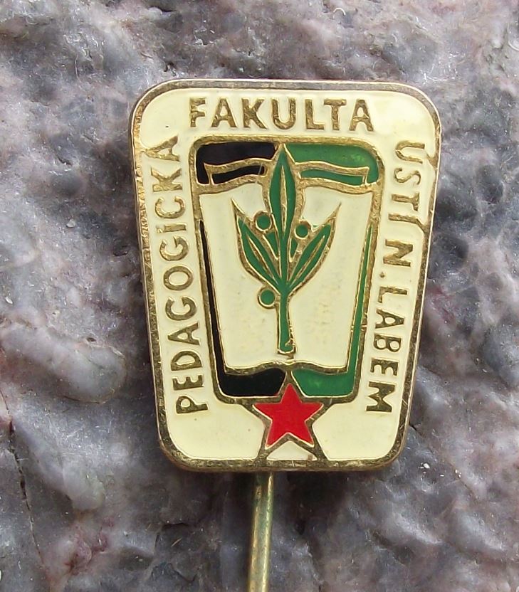 Antique University of Usti nad Labem Pedagogy Teaching Teacher Faculty Pin Badge - Badgecrazy