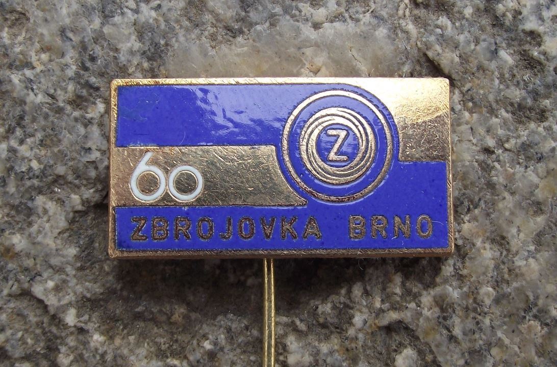 1978 CZ Czechoslovak Weapons Jan Sverma Gun Factory 60th Anniversary Pin Badge - Badgecrazy