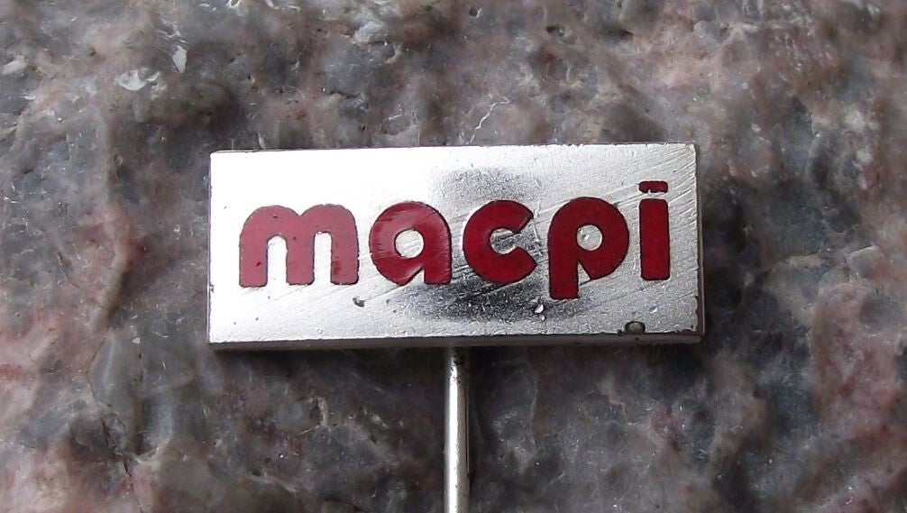 Vintage Macpi Pressing Machines Industrial Laundry Machinery Pin Badge - Badgecrazy