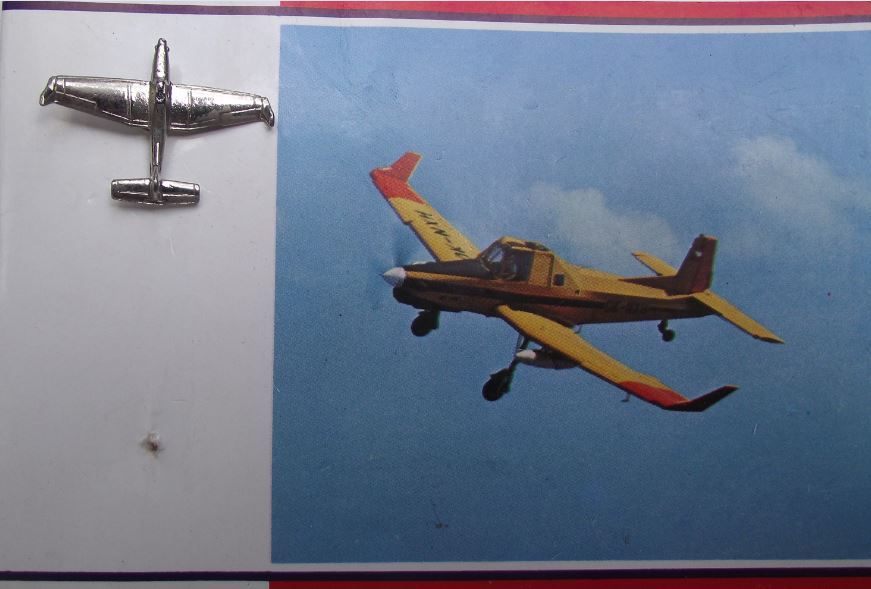 Moravan Zlin Z 37 T Agricultural Crop Sprayer Aircraft PR Advert Photo Pin Badge - Badgecrazy