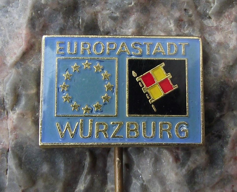1973 Europastadt European Prize Wurzburg Germany Award Celebration Pin Badge - Badgecrazy