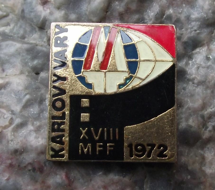1972 MFF Karlovy Vary 18th Czech International Film Festival Award Clothes Badge - Badgecrazy