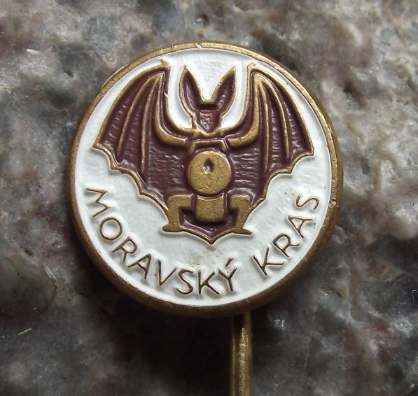 Moravian Caves Moravsky Kras Flying Long Eared Bat Tourist Souvenier Pin Badge - Badgecrazy