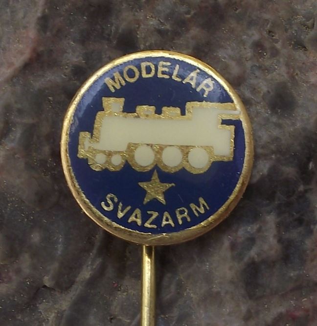 Svazarm Model Train Maker Design Czech Army Cadets Military Reserve Pin Badge - Badgecrazy