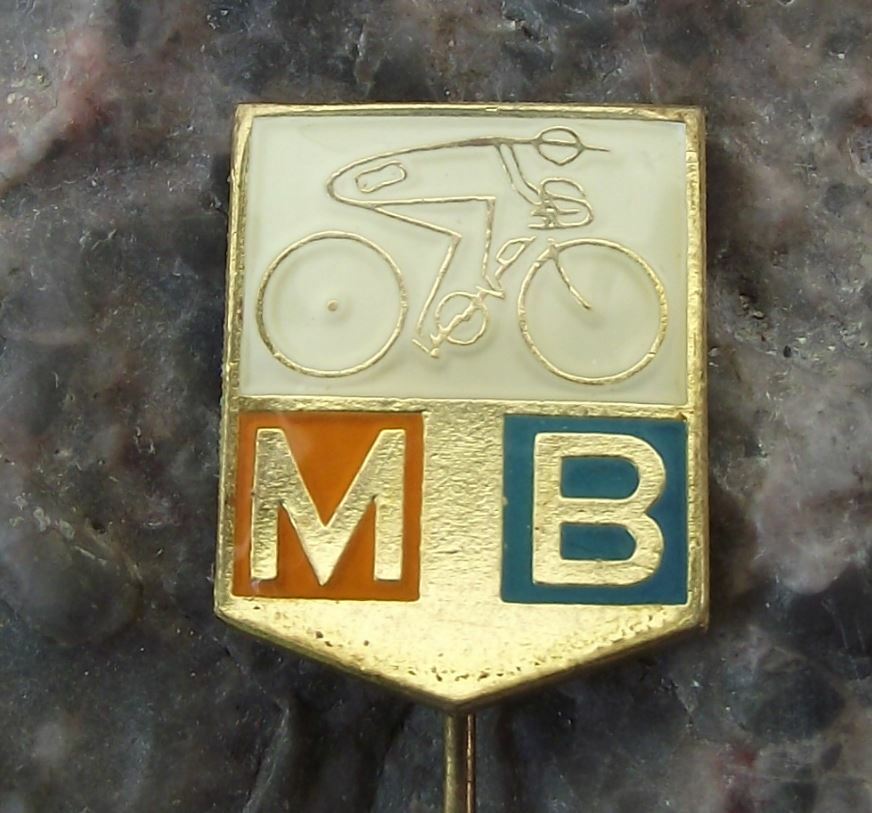 Antique Mlada Boleslav Czechoslovak MB Cycling Club Bike Cycle Racing Pin Badge - Badgecrazy
