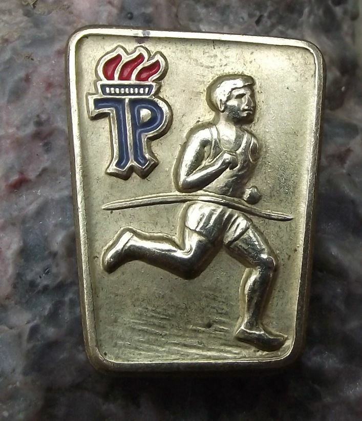 Vintage Thalmann Pioneer Organisation German Youth Running DDR Award Pin Badge - Badgecrazy