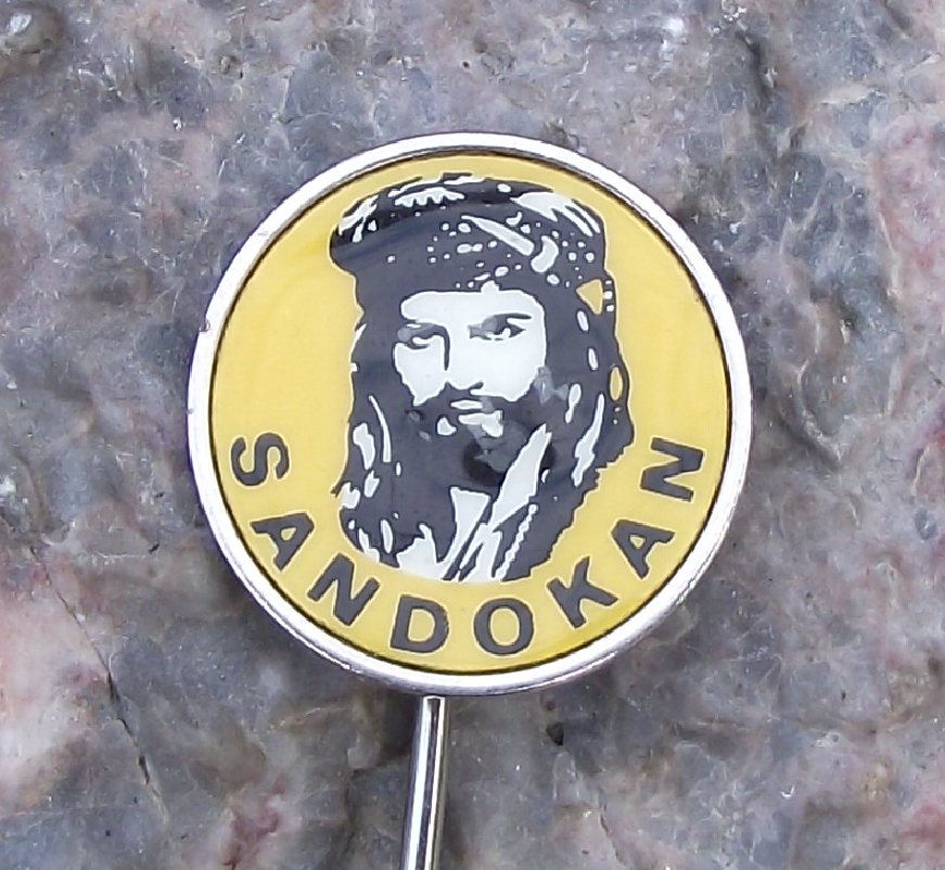 Vintage Sandokan 19th Century Pirate Emilio Salgari Pin Badge - Badgecrazy