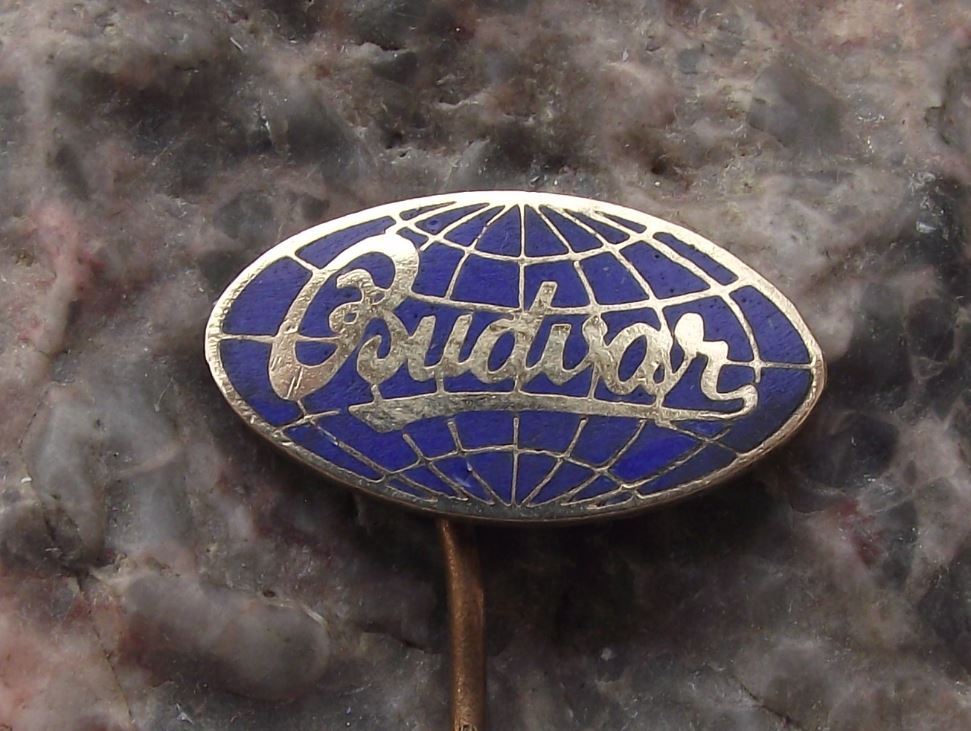 Antique Budvar Original Czech Budweiser Brewery Lager Beer Pin Badge Blue - Badgecrazy