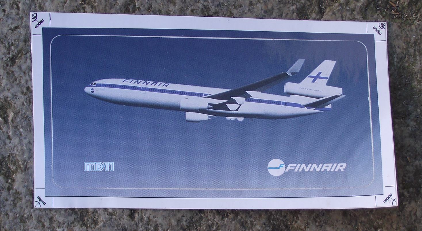 Vintage Finnair McDonnell Douglas MD-11 Finland Airline Aircraft Sticker Decal - Badgecrazy