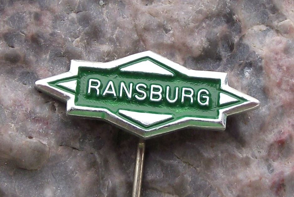 Vintage Ransburg Company Firm Advertising Logo Pin Badge - Badgecrazy