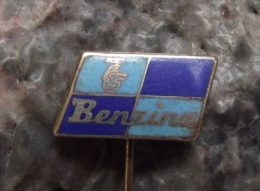 Vintage Benzina Fuel Mineral Motor Oil Petrol Unipetrol Company Horse Pin Badge - Badgecrazy