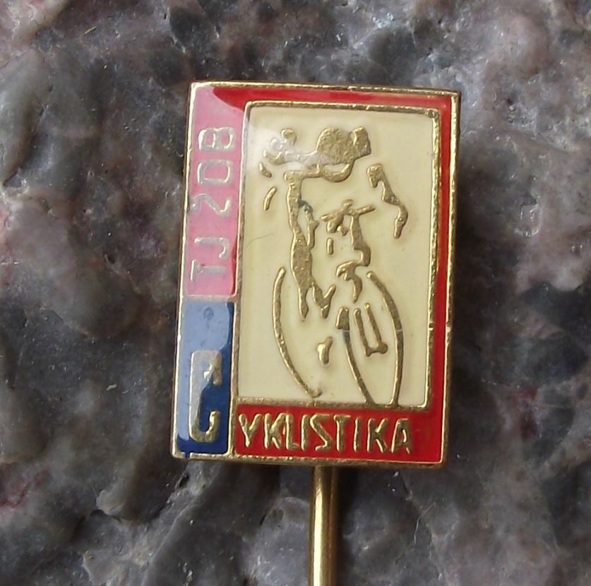 Vintage TJ ZDB Railways Workers Union Club Bicycle Racing Cycling Team Pin Badge - Badgecrazy