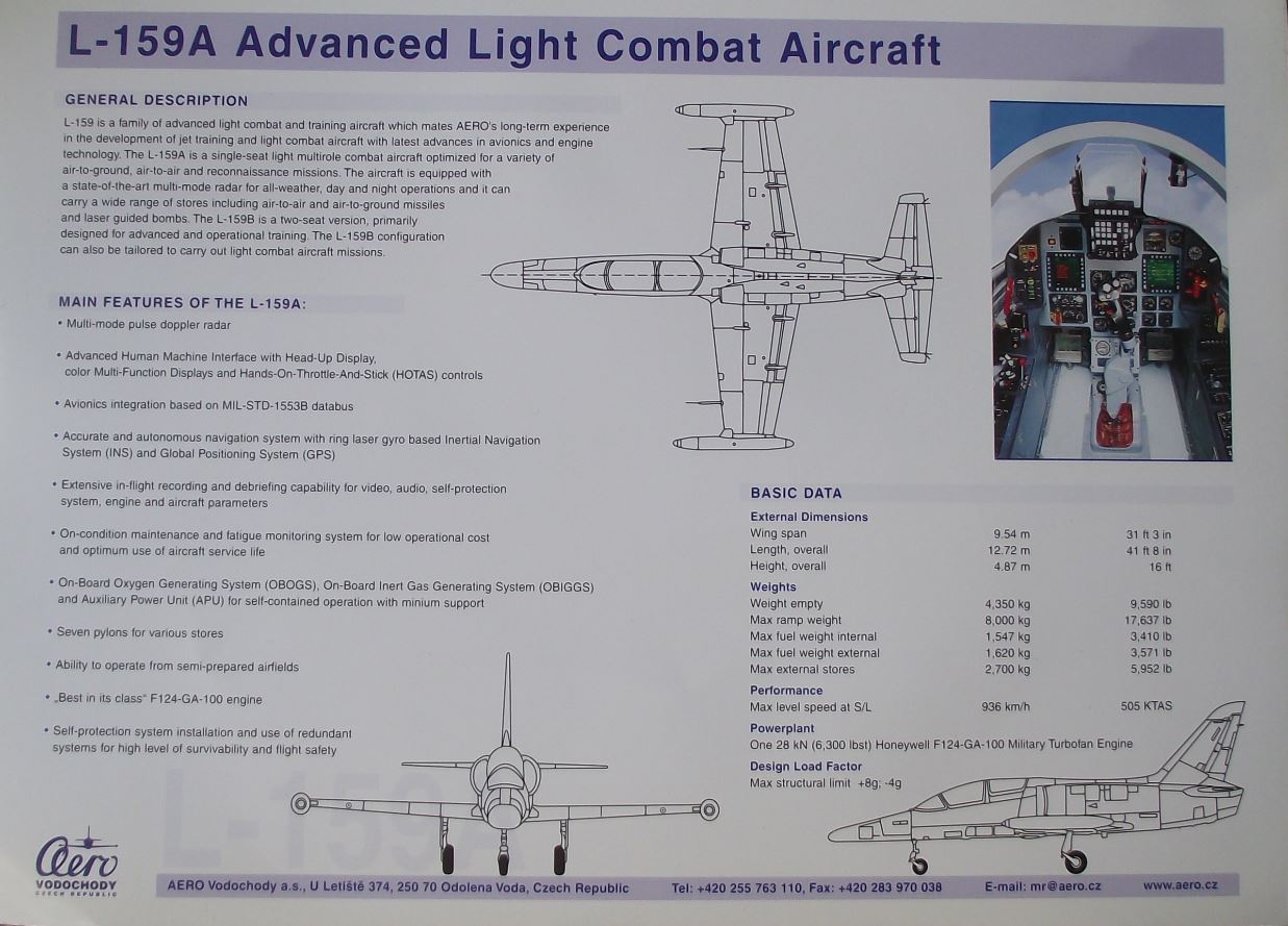 Aero L-39 L39 L 159 L-159 ALCA Albatros Military Jet Training Aircraft A4 Print - Badgecrazy