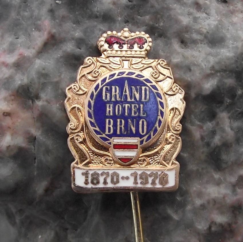 Antique Grand Hotel Brno Thomas Edison Historic 19th Century Czech Pin Badge - Badgecrazy
