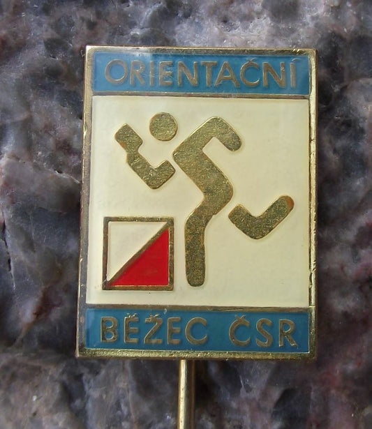 Vintage Czechoslovakia Orienteering Orientacion CSR Sports Map Running Pin Badge - Badgecrazy