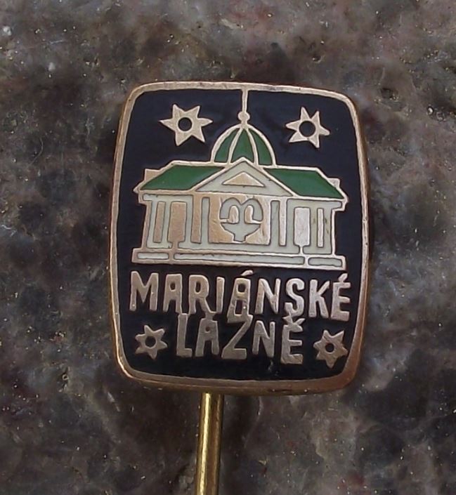 Marianske Lazne Marienbad Spa Natural Springs Town Colonnade Tourist Pin Badge - Badgecrazy
