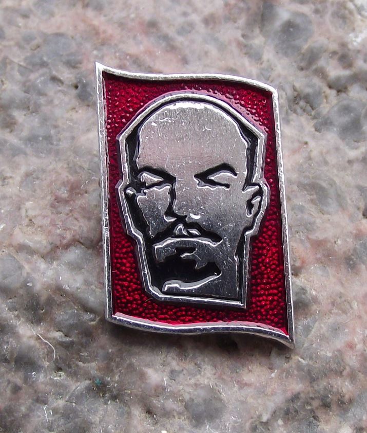 Antique Lenin Russian Soviet Union Communist Politician Bulldog Pin Badge - Badgecrazy