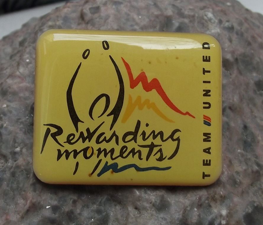 United Airlines America USA Rewarding Moments Staff Team United Award Pin Badge - Badgecrazy