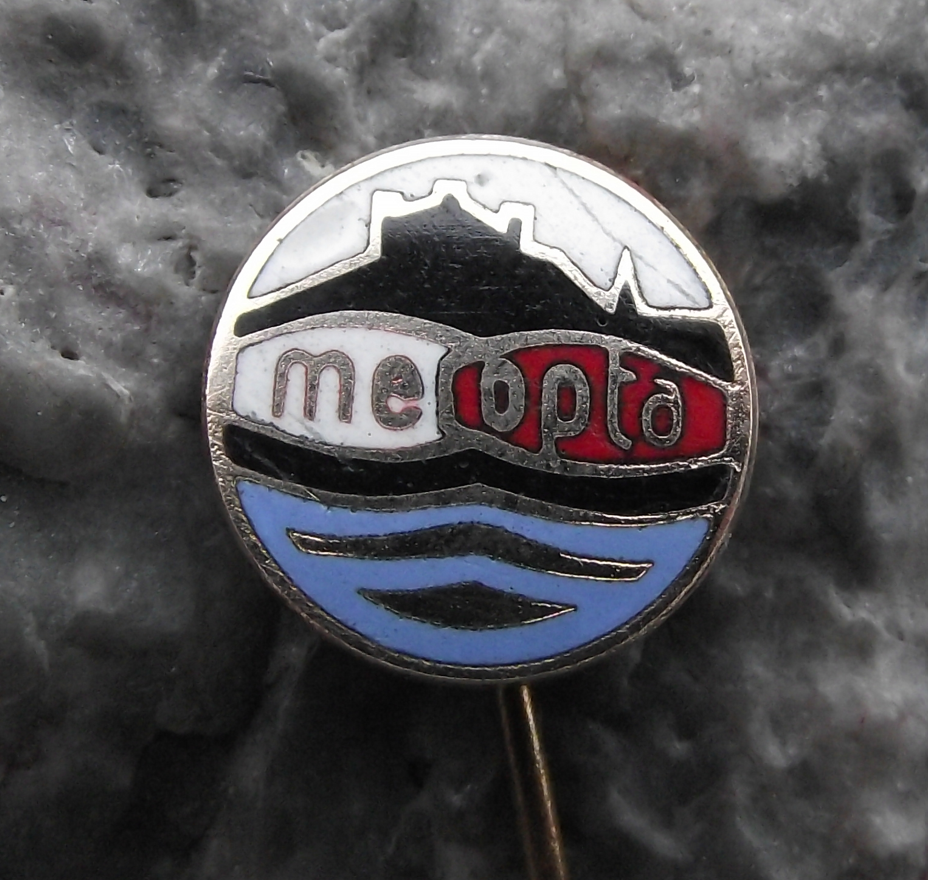 Vintage Meopta Czech Camera Optics Firm Bratislava Castle Skyline Pin Badge - Badgecrazy