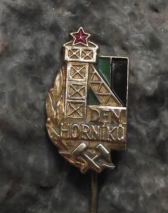 Antique National Czechoslovak Mining Miners Day Den Horniku Coal Mines Pin Badge - Badgecrazy