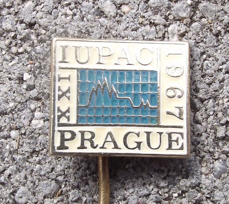 1967 IUPAC International Union Applied Chemistry 21st Symposium Prague Pin Badge - Badgecrazy